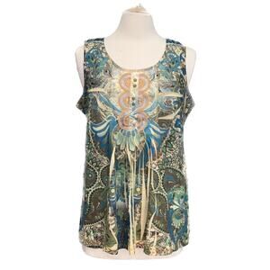 Abstract Sleeveless Top